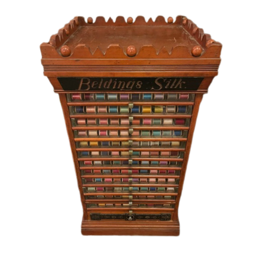 Early 20th-century Belding’s Silk Spool Thread Display Cabinet