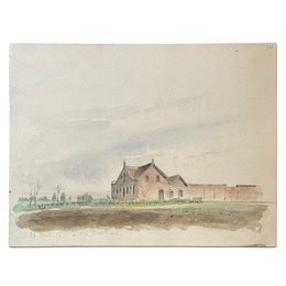 19th Century French Watercolor Painting by Alphonse Baril (#39)