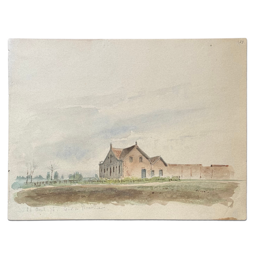 19th Century French Watercolor Painting by Alphonse Baril (#39)