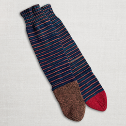 Pair of Antique German Striped Socks (#3)