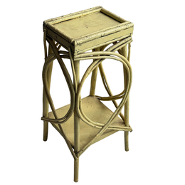 Early 20th-Century American Folk Yellow Painted Twig Table