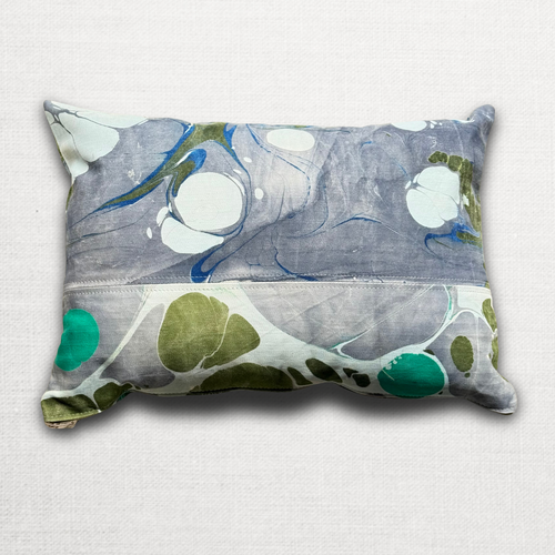 Hand Marbled One-of-a-Kind Pillow (26-14)