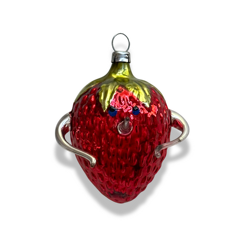Nostalgic Strawberry Ornament with Free Blown Arms & Nose