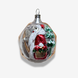 Nostalgic Bauble with Santa & Witch Ornament