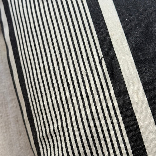 Custom 19th-century French Ticking Pillow (#30)