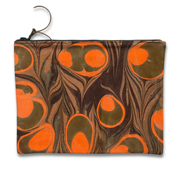Hand Marbled One-of-a-Kind Zipper Pouch (#P19)