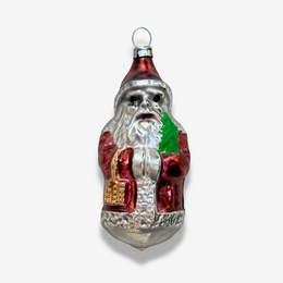Nostalgic Santa with Basket Ornament