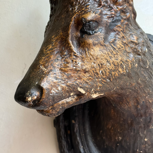 19th-century German Plaster Deer Head