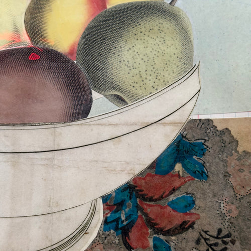 One-of-a-Kind Collaged Bowl of Pears Mat (#32)