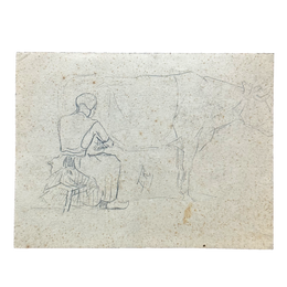 Evert Rabbers Early 20th-century Farm Animal Drawing (ERA40)