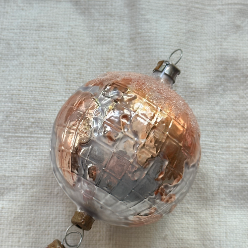 Nostalgic Santa and Globe Ornament