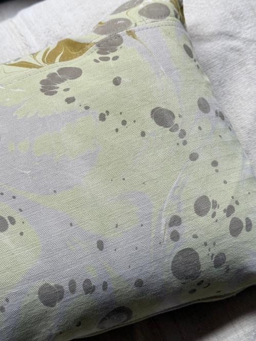 Hand Marbled One-of-a-Kind Pillow (26-15)