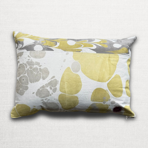 Hand Marbled One-of-a-Kind Pillow (26-16)