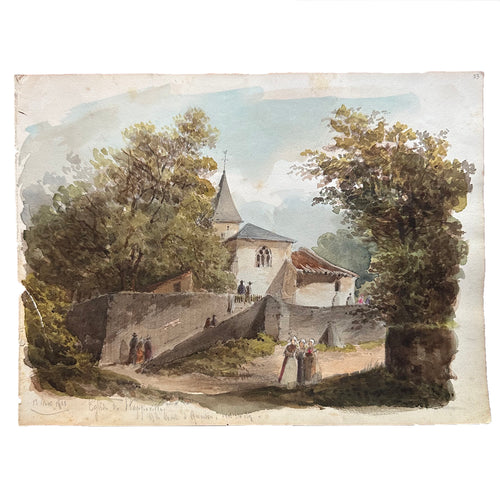 19th Century French Watercolor Painting (33)
