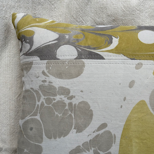Hand Marbled One-of-a-Kind Pillow (26-16)