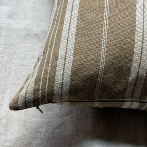 Custom 19th-century French Ticking Pillow (#3-18)