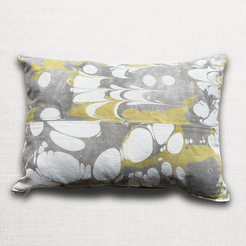 Hand Marbled One-of-a-Kind Pillow (26-16)