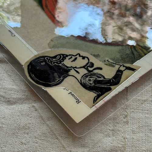 One-of-a-Kind Collaged Onion Man & Turnip Man Mat (#34)