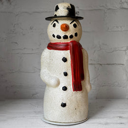 Nostalgic Papier-Mâché Snowman Candy Box