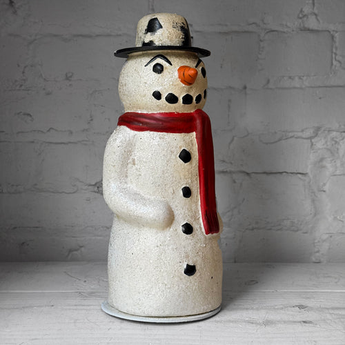Nostalgic Papier-Mâché Snowman Candy Box