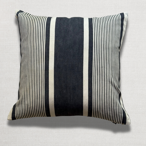 Custom 19th-century French Ticking Pillow (#43)