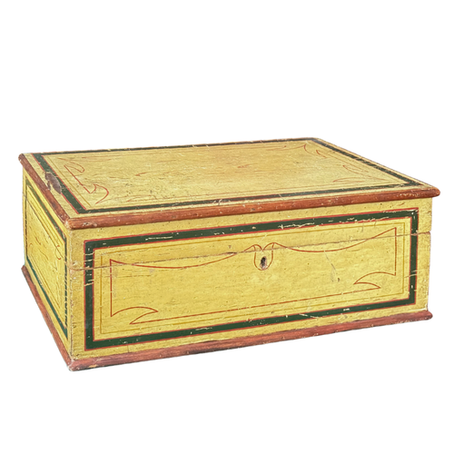 19th-century Wooden Document Box