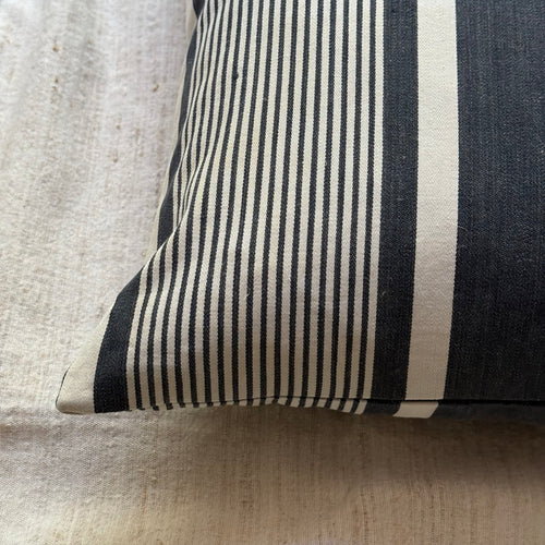 Custom 19th-century French Ticking Pillow (#43)