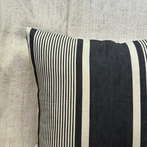 Custom 19th-century French Ticking Pillow (#43)