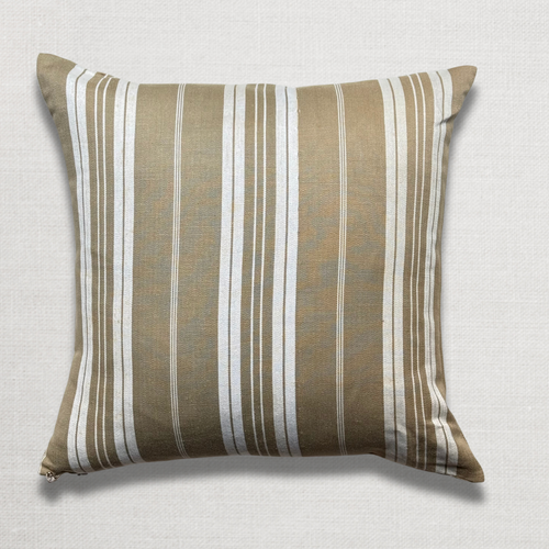Custom 19th-century French Ticking Pillow (#3-19)