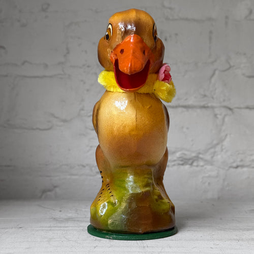 Nostalgic Papier-Mâché Duck Candy Box with Pink Flower