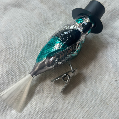 Nostalgic Clip-on Parrot with Top Hat Ornament