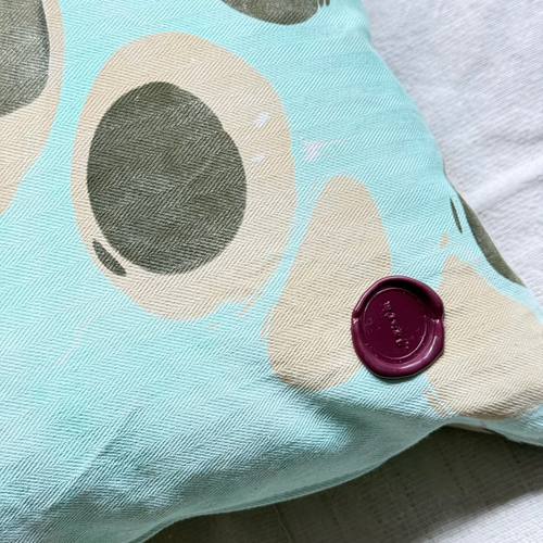 Hand Marbled One-of-a-Kind Pillow (26-17)