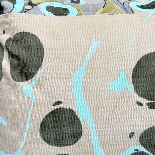 Hand Marbled One-of-a-Kind Pillow (26-17)