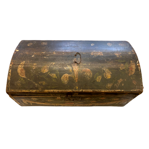 18th-century French Painted Trunk