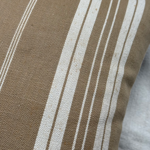 Custom 19th-century French Ticking Pillow (#3-19)