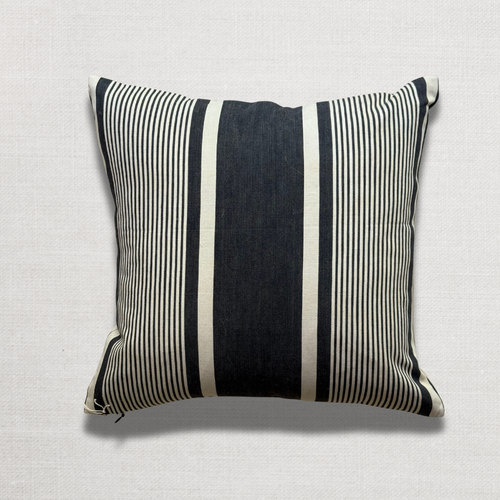 Custom 19th-century French Ticking Pillow (#43)