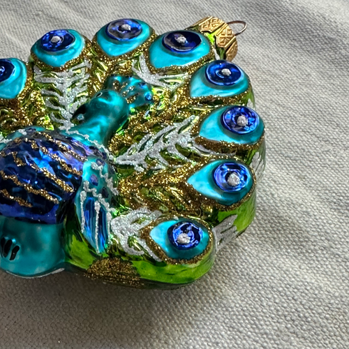 Nostalgic Peacock Ornament