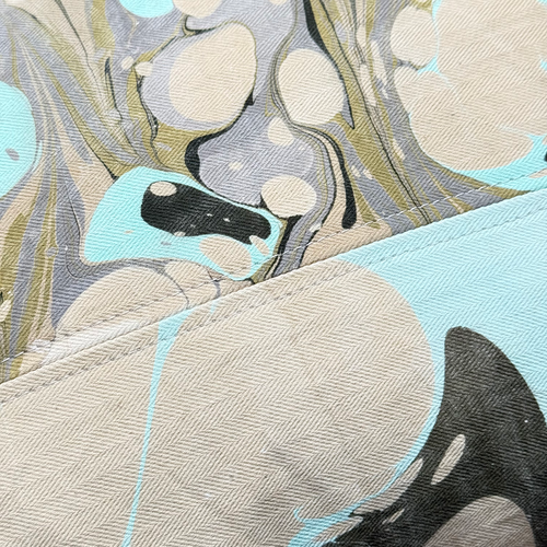 Hand Marbled One-of-a-Kind Pillow (26-17)