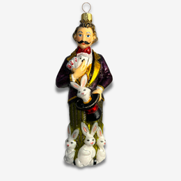 The Magical Magician with Rabbits Ornament