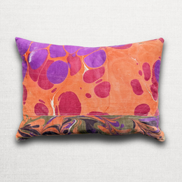 Hand Marbled One-of-a-Kind Pillow (26-18)