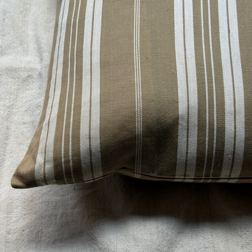 Custom 19th-century French Ticking Pillow (#3-20)