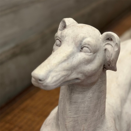 Pair of Vintage Garden Greyhound Statues
