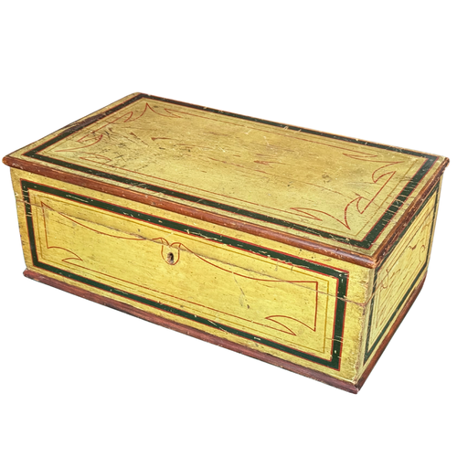 19th-century Wooden Document Box