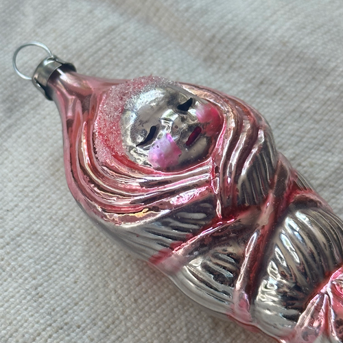 Nostalgic Pink Sleeping Bundled Baby Ornament