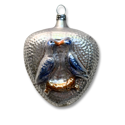 Nostalgic Heart with Rose & Birds Ornament