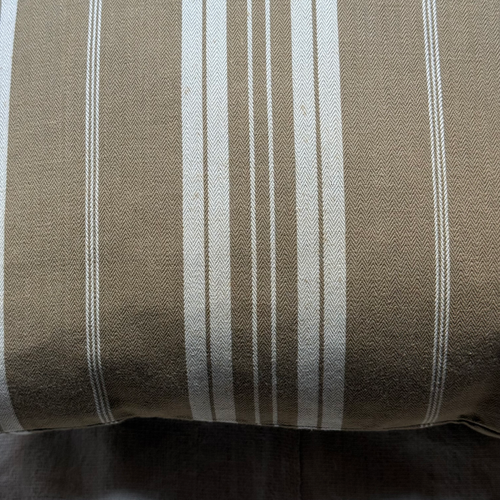 Custom 19th-century French Ticking Pillow (#3-20)