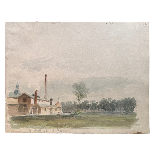 19th Century French Watercolor Painting (38)