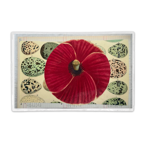 One-of-a-Kind Red Poppy & Eggs Mat (#39)