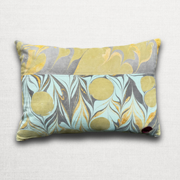 Hand Marbled One-of-a-Kind Pillow (26-19)