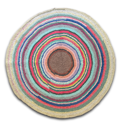 Antique Round Rag Rug